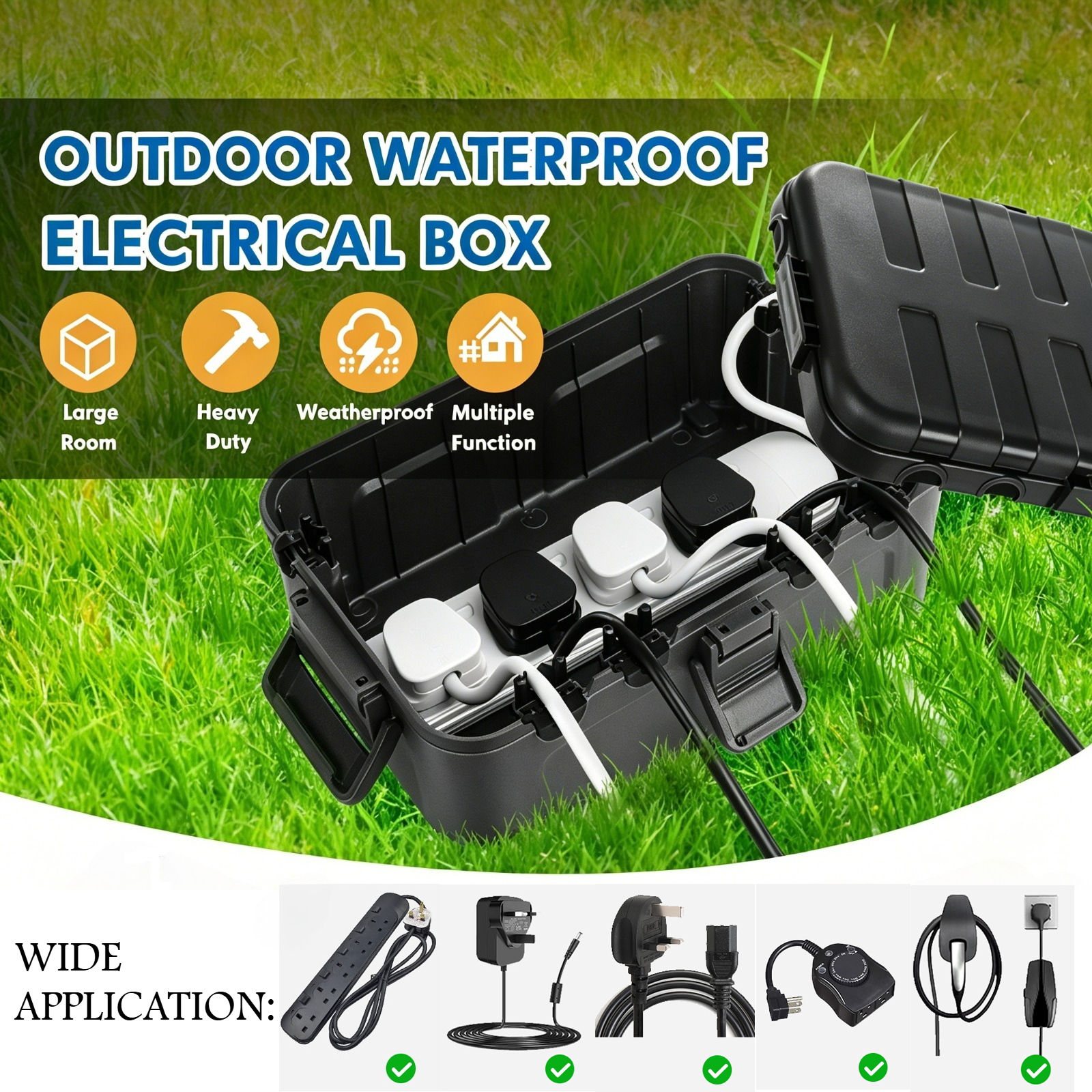Extension Cord Outdoor - Restmo Large Outdoor Electrical Box Waterproof