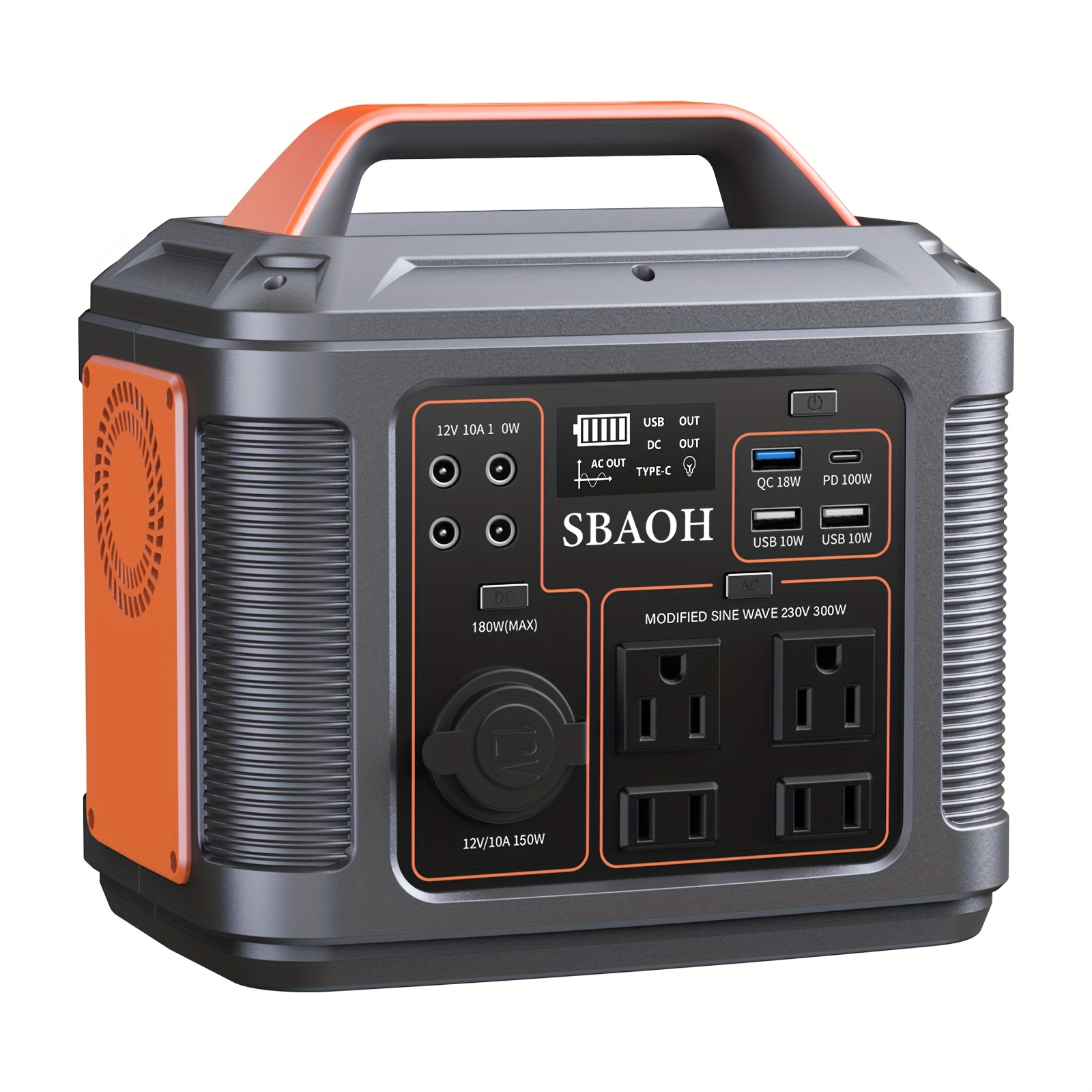 Outdoor Usb Power Outlet - SBAOH Portable Power Station, 300W 296Wh/