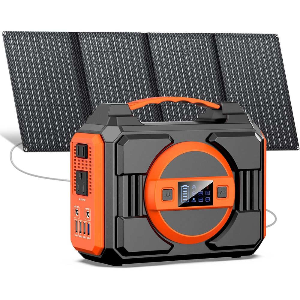 Outdoor Usb Power Outlet - 300W Portable Solar Generator with 40W