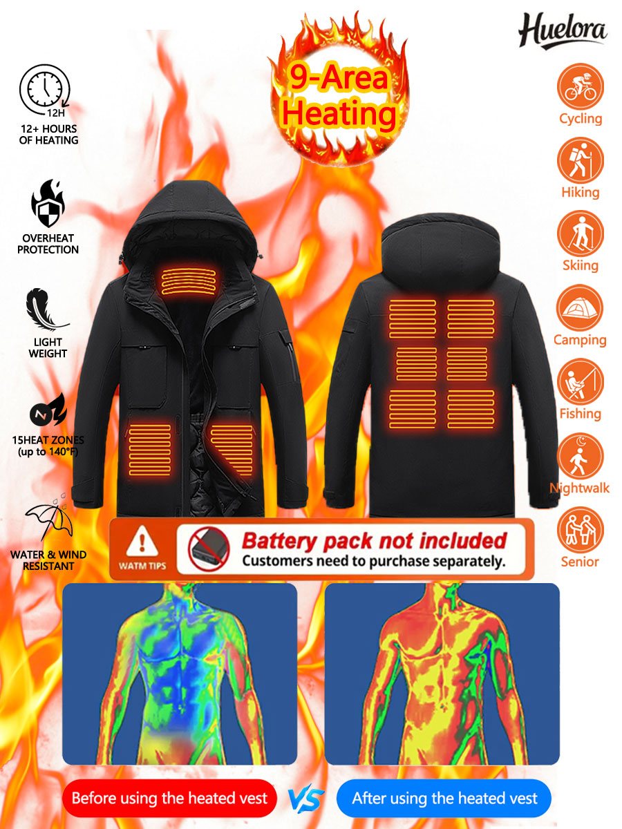Huelora 9 Area Heating Jacket  - Outdoor Power Not Working review and price
