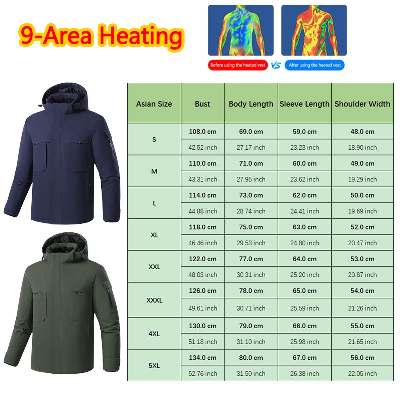 Huelora 9 Area Heating Jacket  - Outdoor Power Not Working review and price