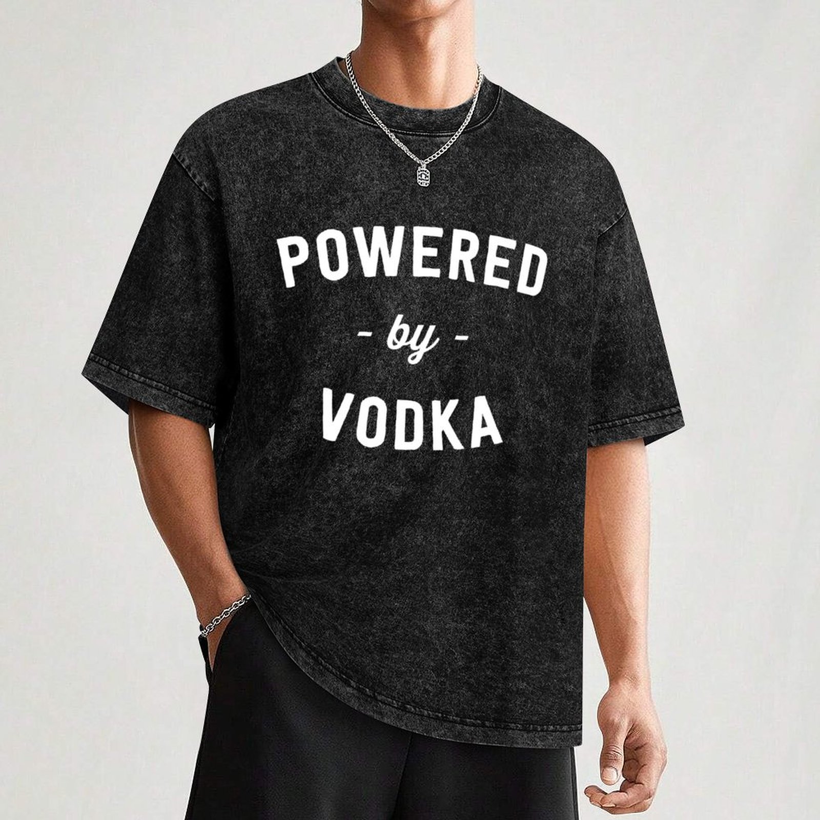 Powered By Vodka T-Shirt Work  - Outdoor Power Not Working review and price