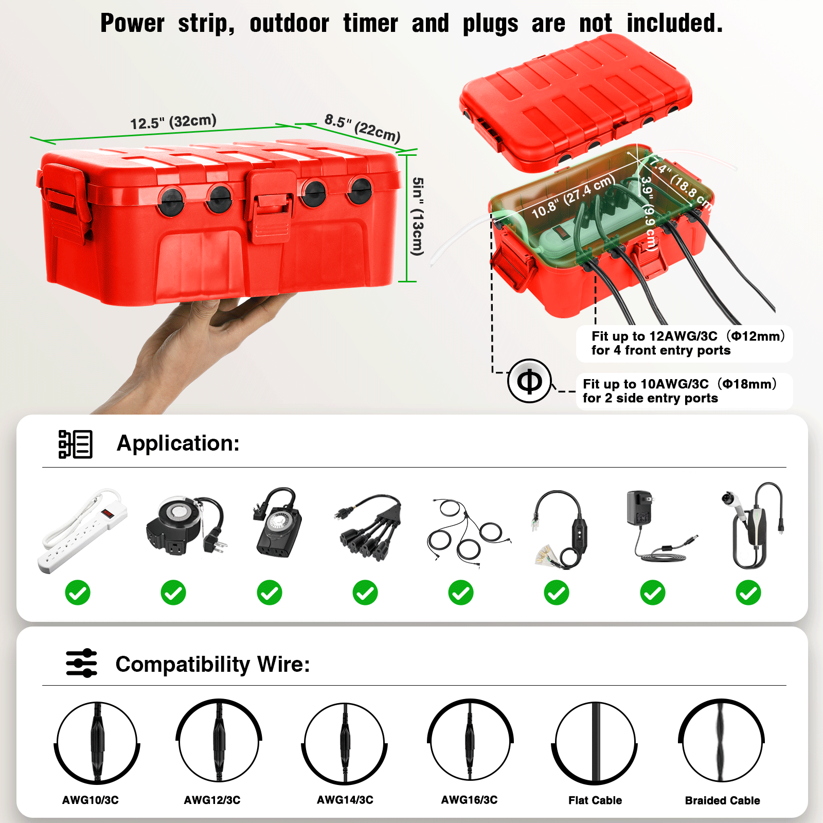 Weatherproof IP54 Outdoor Exte - Extension Cord Outdoor review and price