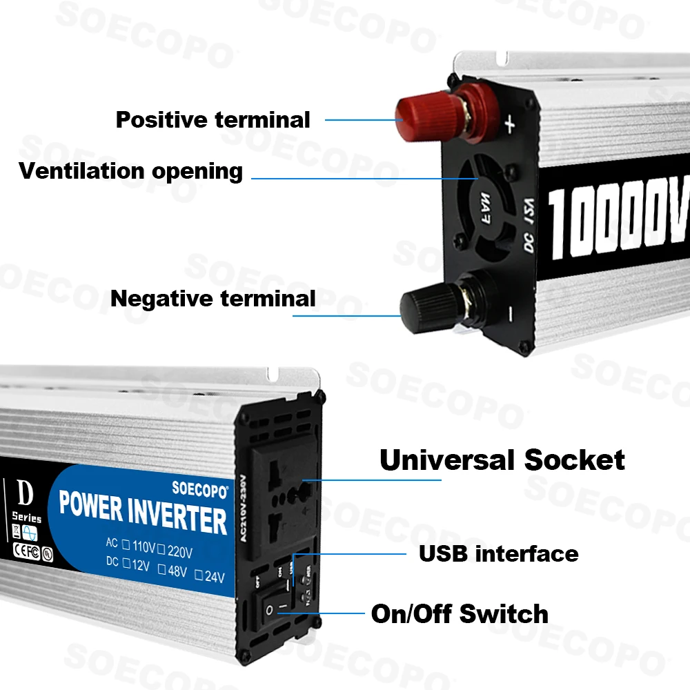 Portable 10000W Inverter 12V/2 - Outdoor Usb Power Adapter review and price