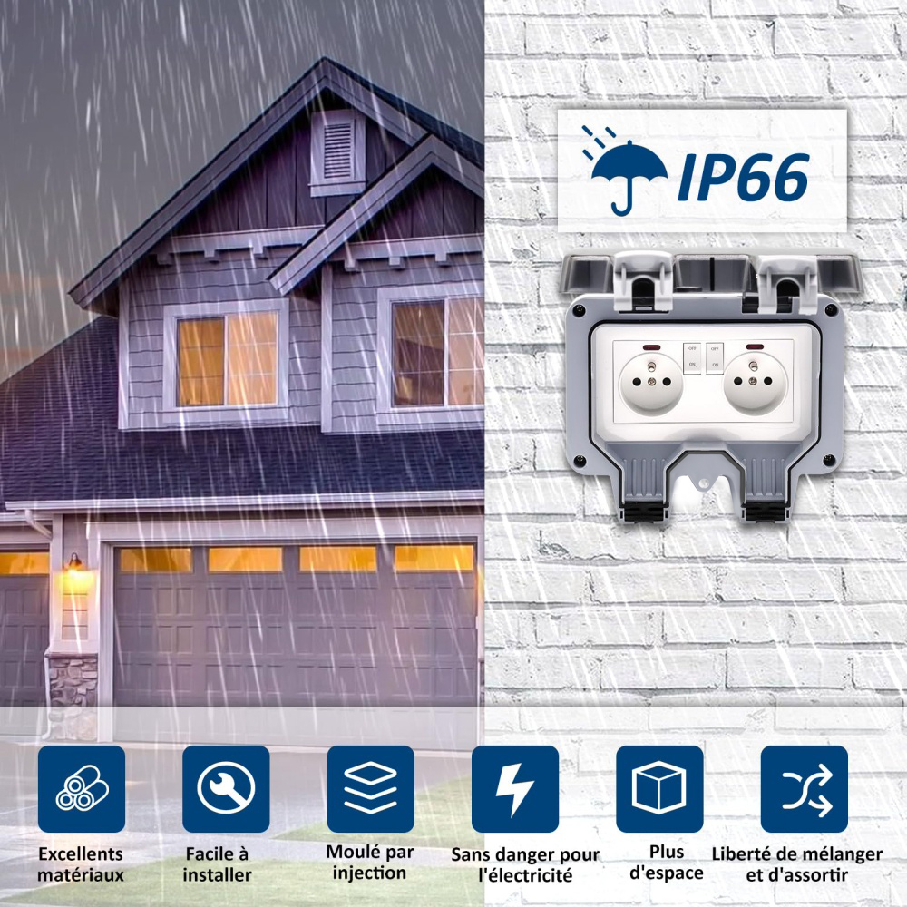 EIOMR France IP66 Weatherproof - Outdoor Usb Power Adapter review and price
