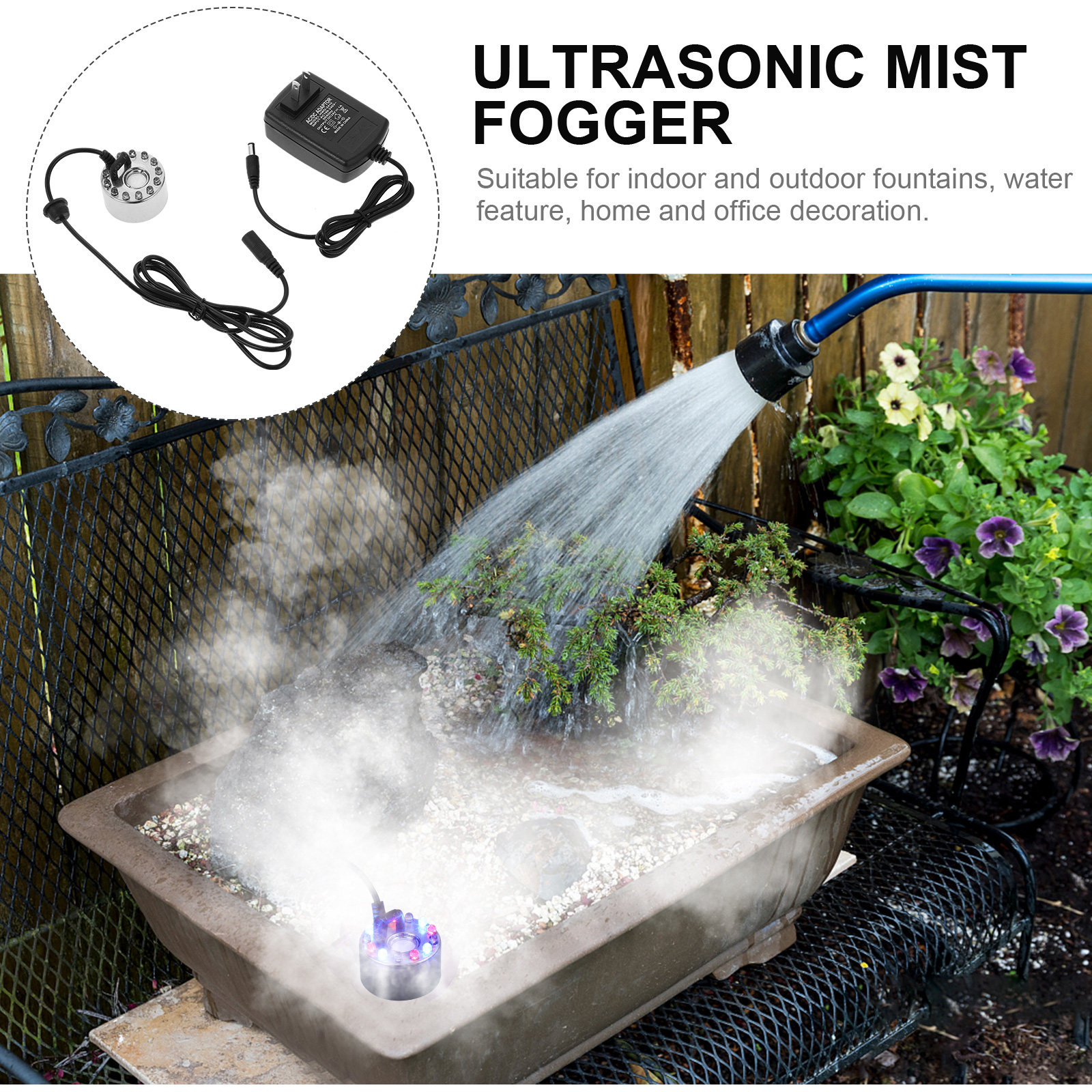 12 Colorful LED 16Mm Ultrasoni - Outdoor Power Adapter review and price