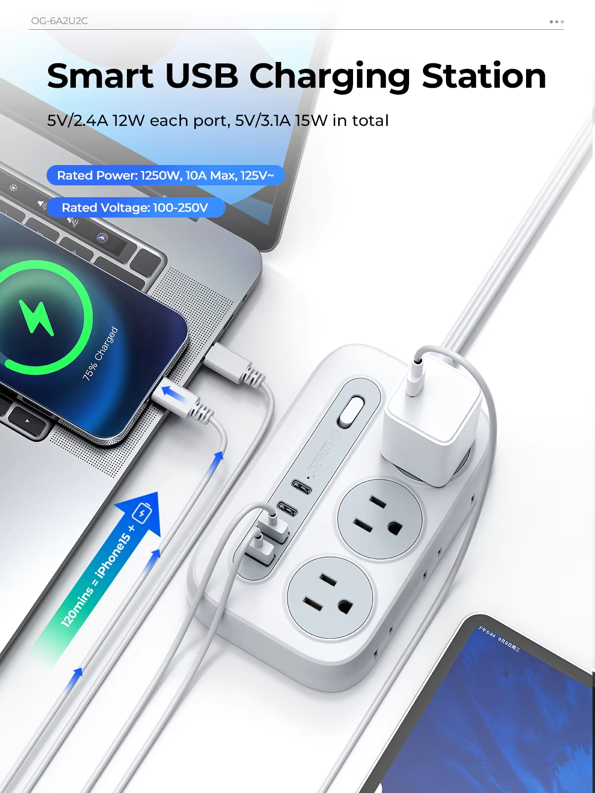 ORICO Power Strip 6 AC Outlets - Outdoor Usb Power Outlet review and price