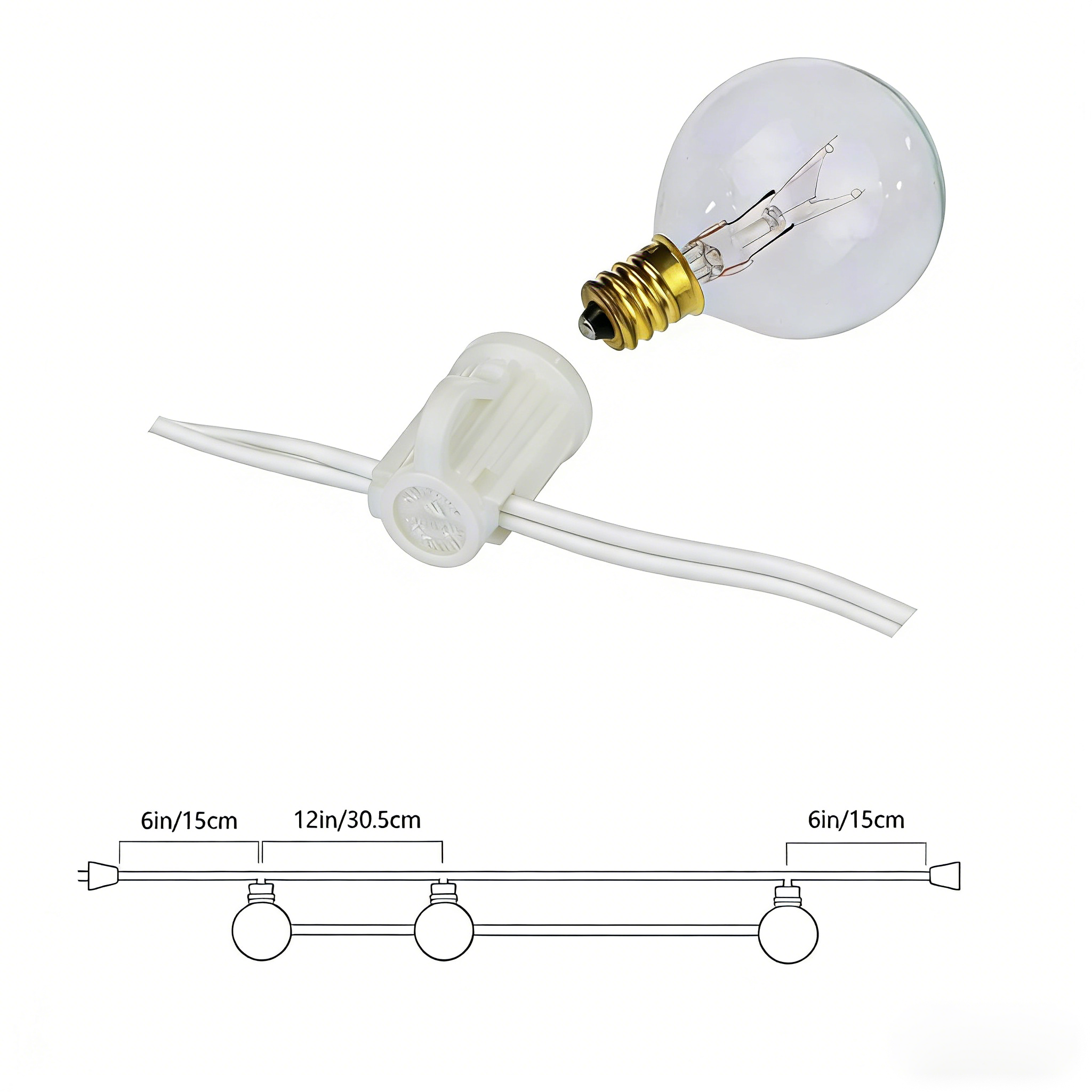 Vintage G40 Clear Bulb String  - Outdoor Power Adapter review and price