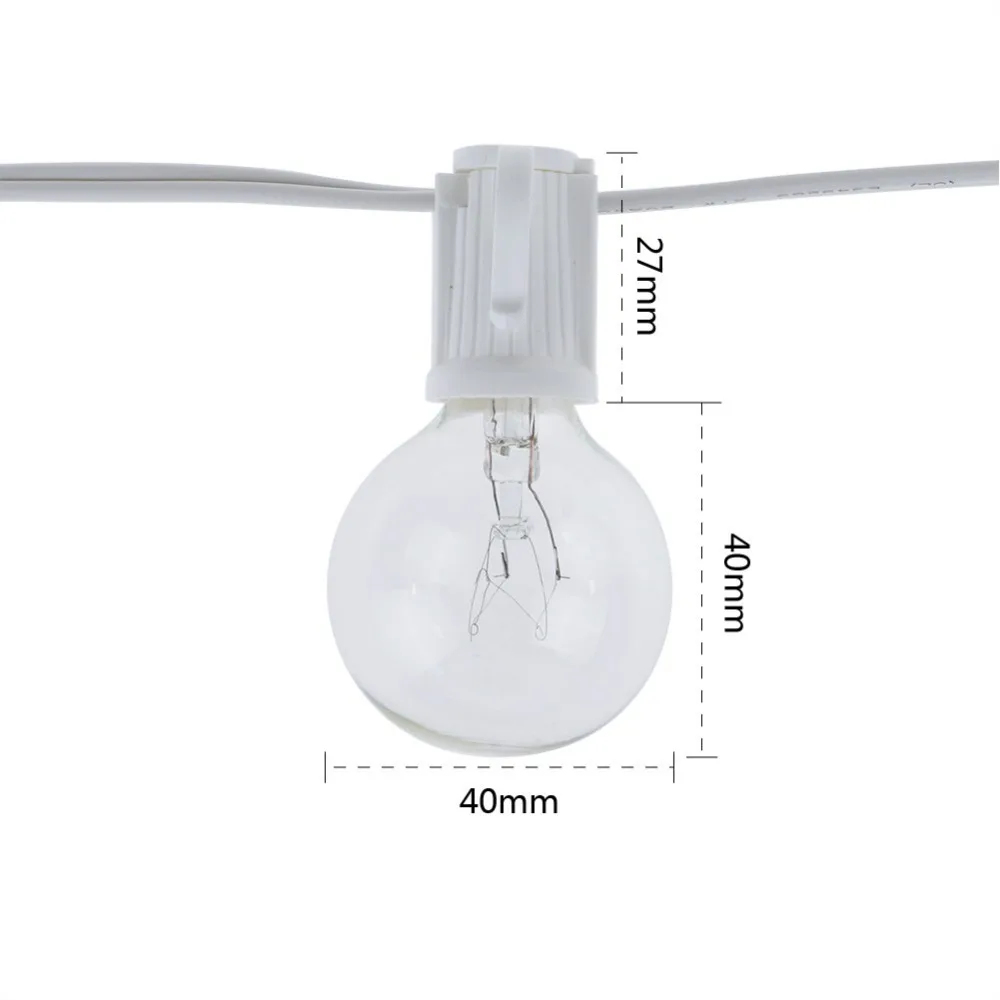 Vintage G40 Clear Bulb String  - Outdoor Power Adapter review and price