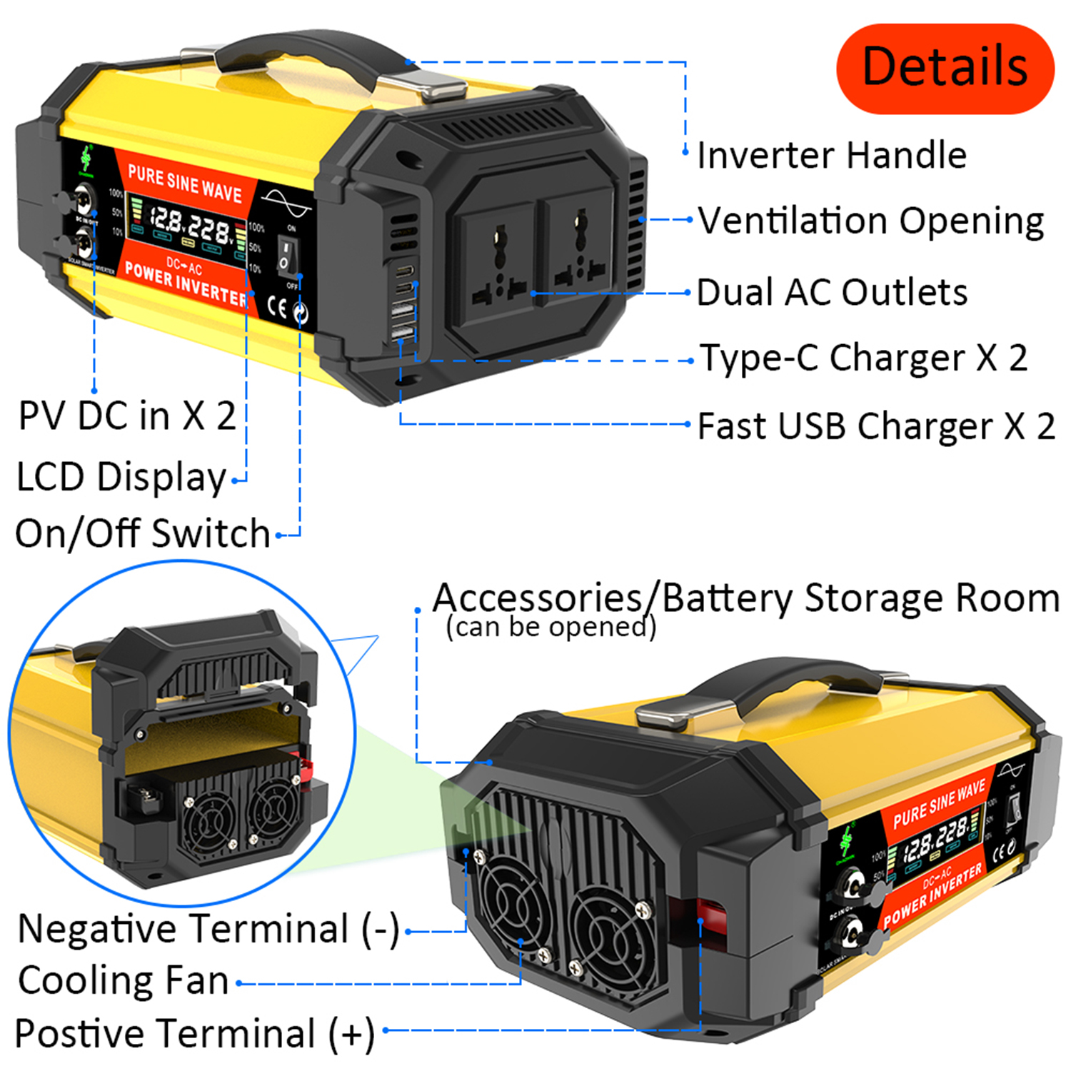 power inverter DC 12V to AC 22 - Outdoor Power Socket review and price