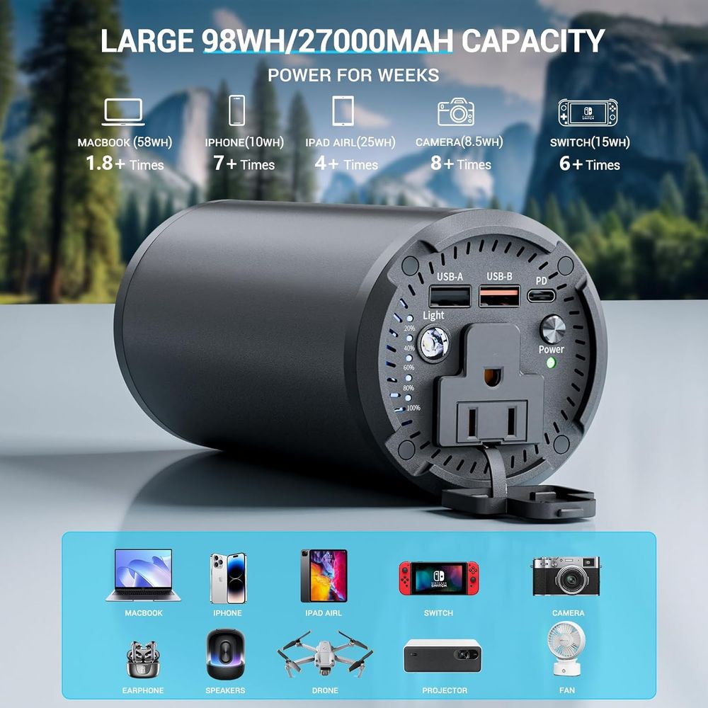 100W AC Outlet 65W PD Portable - Outdoor Usb Power Outlet review and price