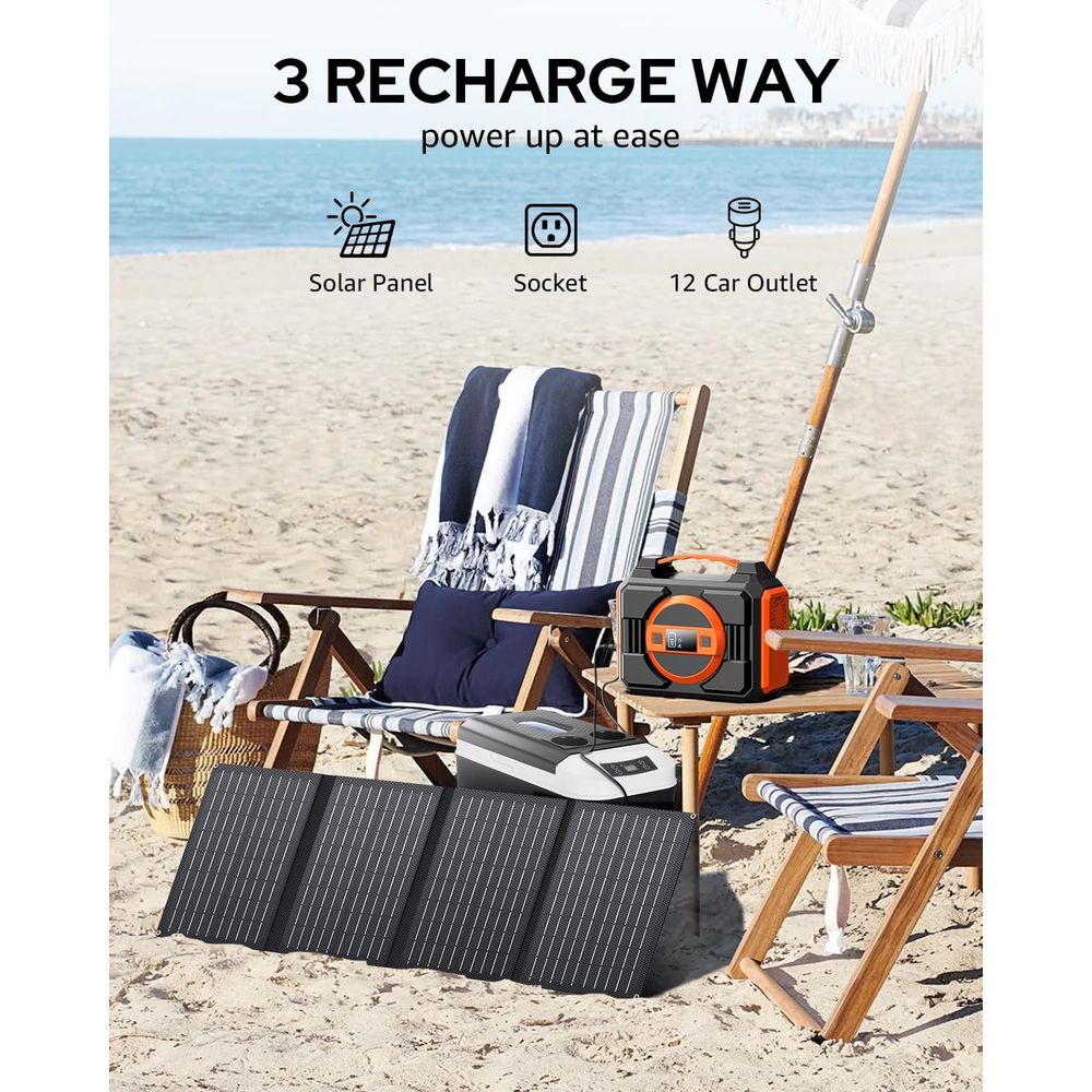 300W Portable Solar Generator  - Outdoor Usb Power Outlet review and price